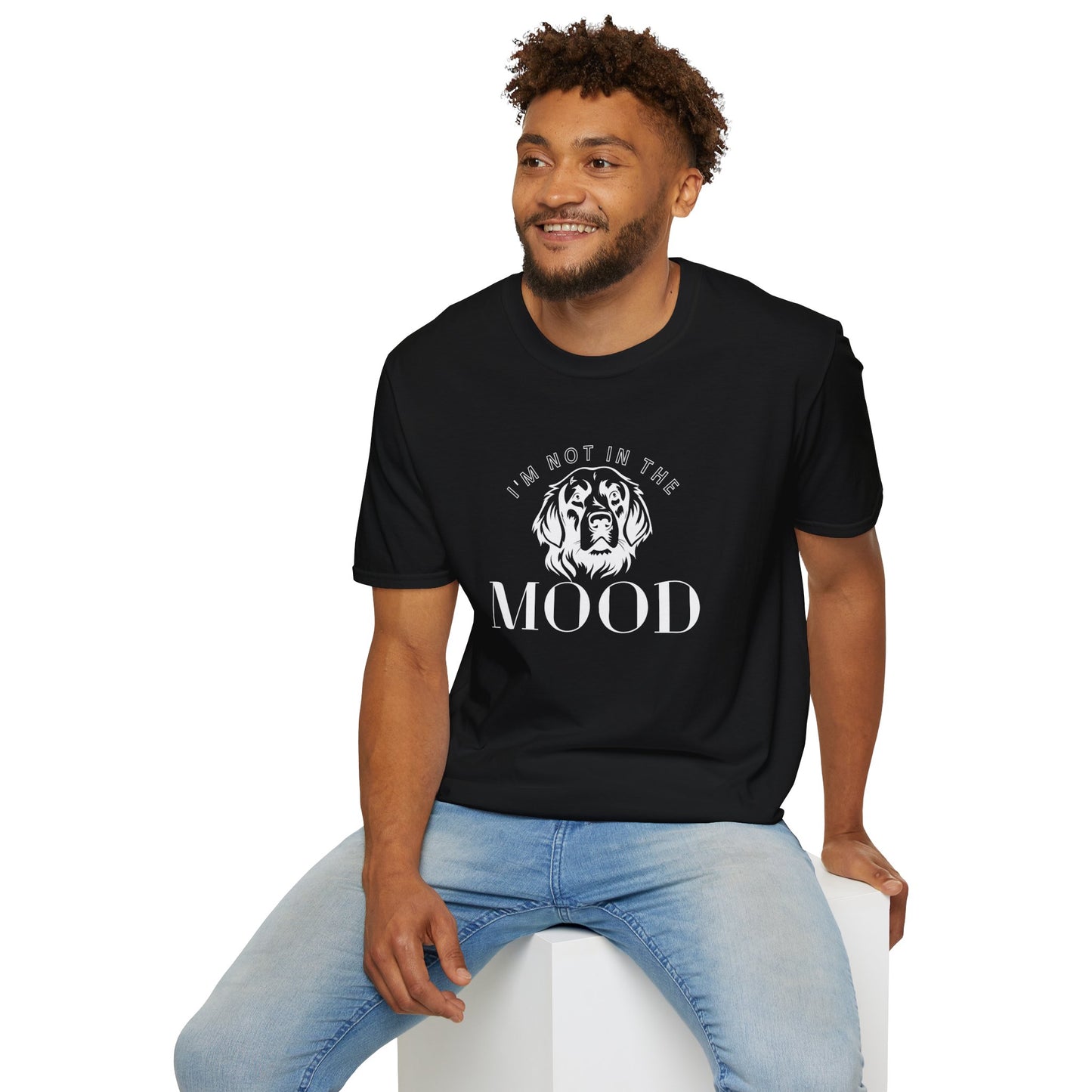 Not In The Mood Dog T-Shirt - Funny Moody Dog Silhouette Tee for Pet Lovers, Casual Comfort Tee, Everyday Wear, Gift for Him/Her
