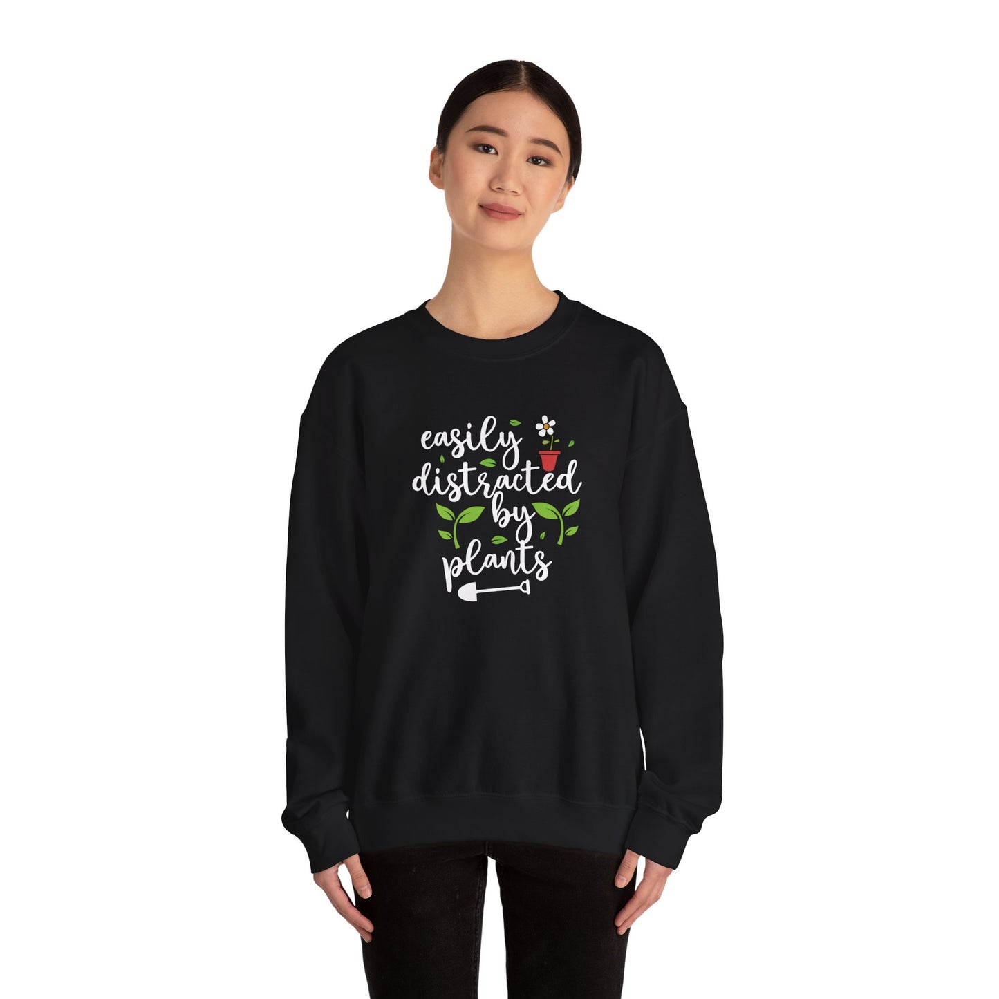 Easily Distracted By Plants Crewneck Sweatshirt