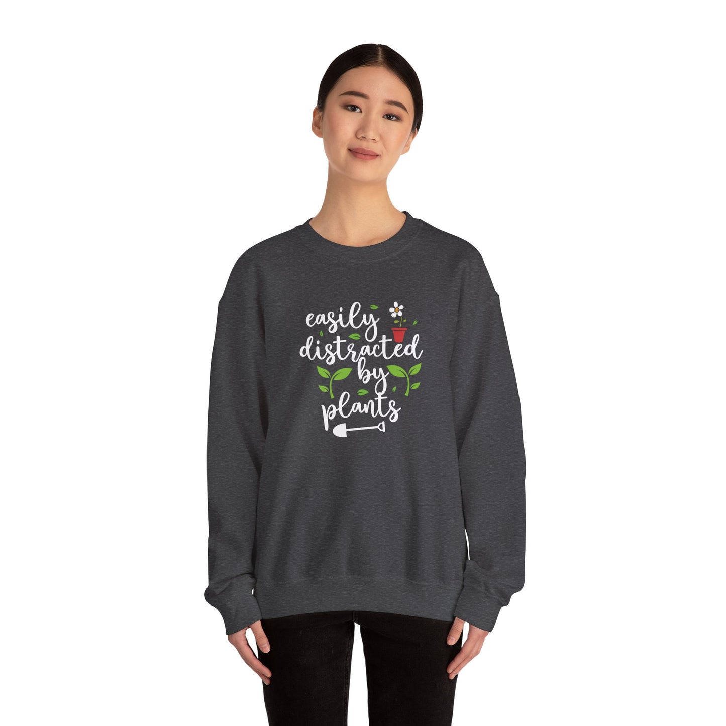 Easily Distracted By Plants Crewneck Sweatshirt