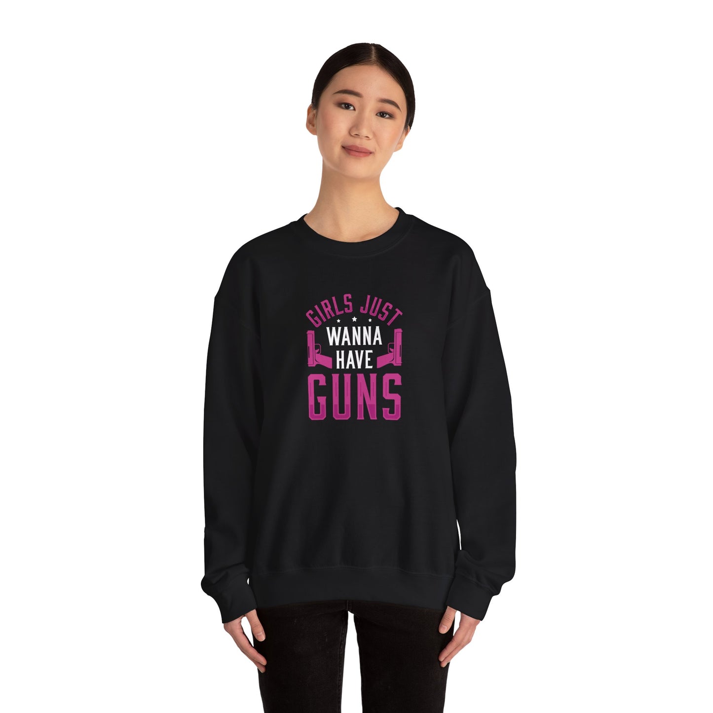 Girls Just Wanna Have Guns Crewneck Sweatshirt