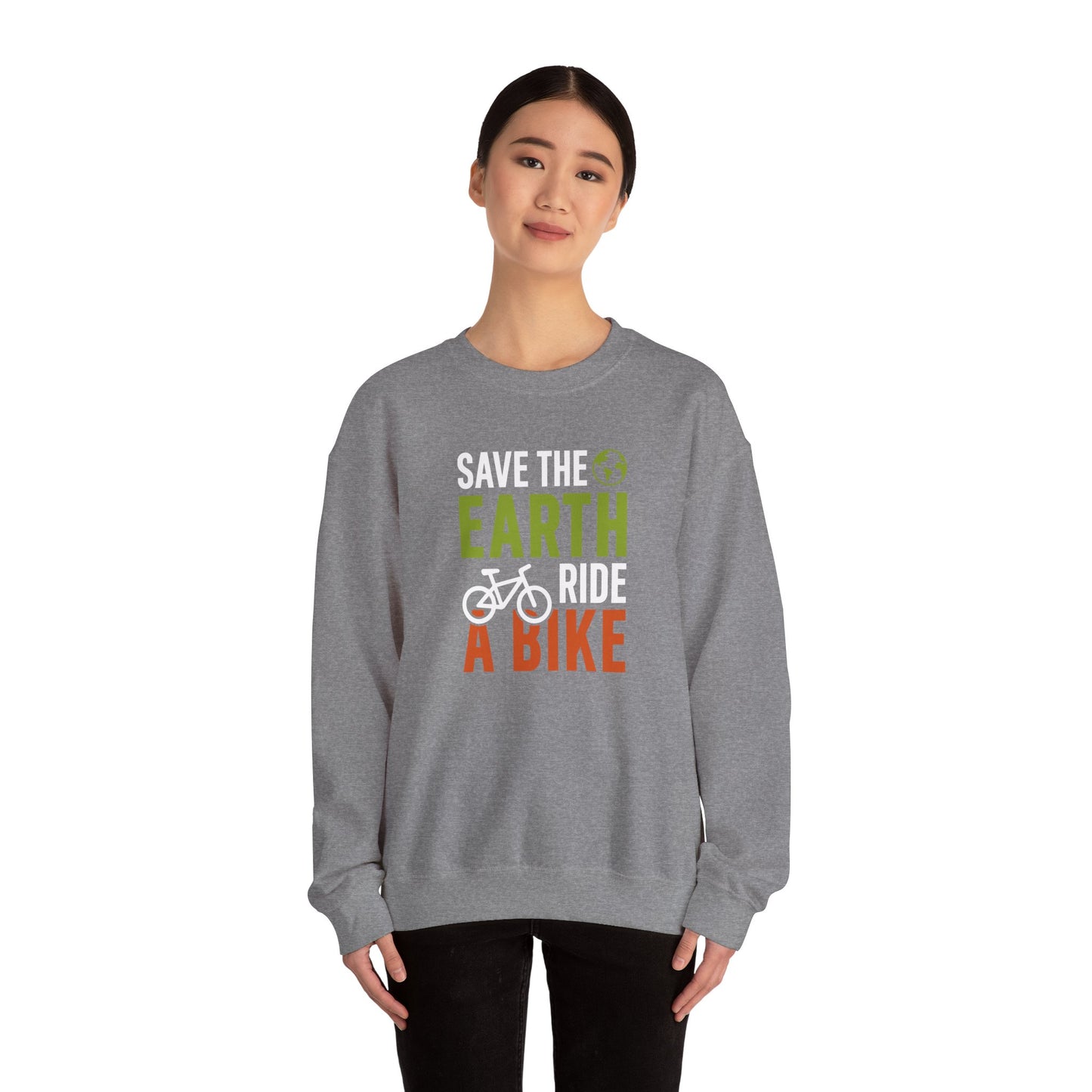 Save The Earth Ride A Bike Crewneck Sweatshirt