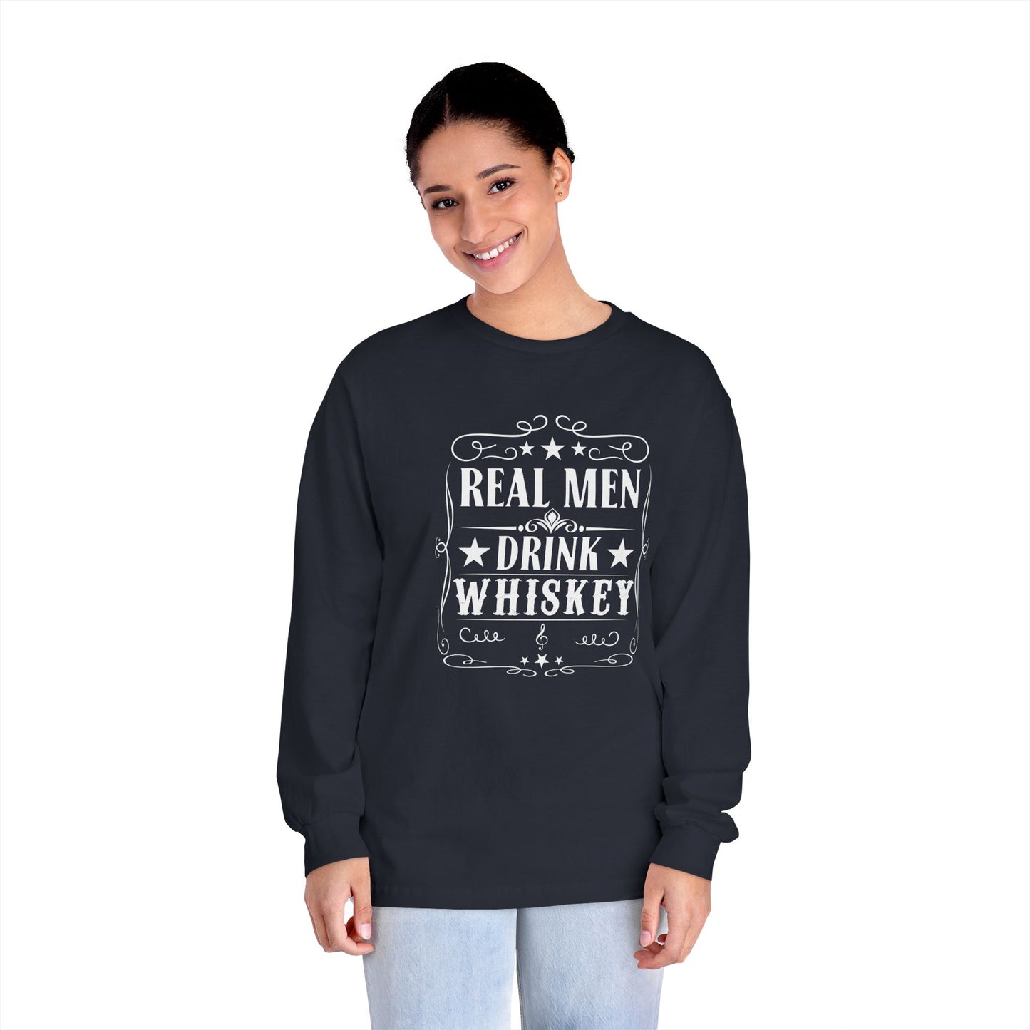Real Men Drink Whiskey Crewneck Sweatshirt
