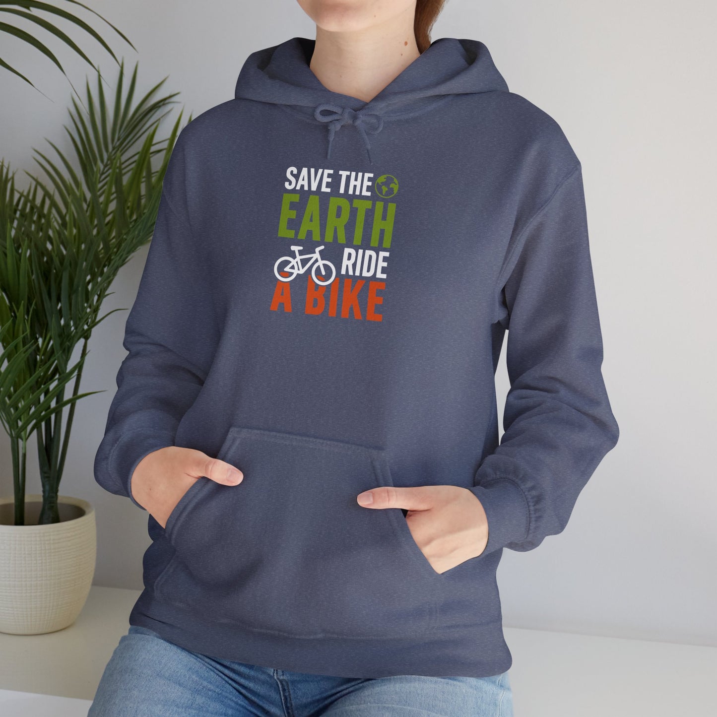 Save The Earth Ride A Bike Hooded Sweatshirt