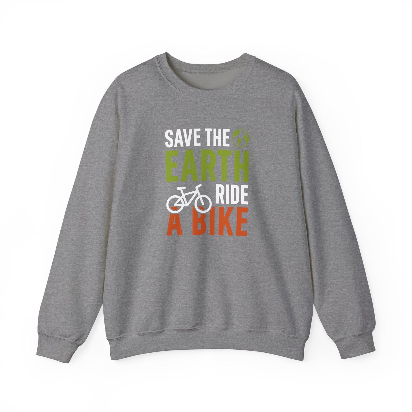 Save The Earth Ride A Bike Crewneck Sweatshirt