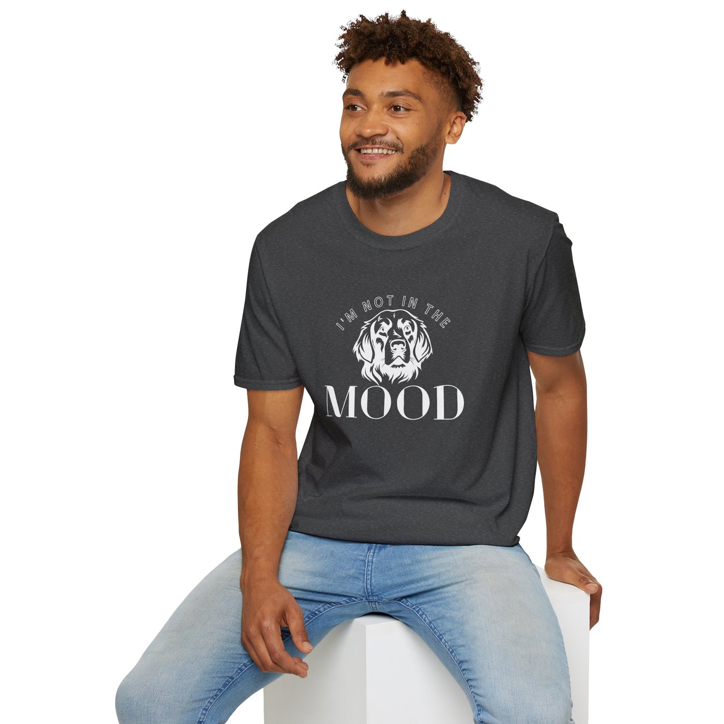 Not In The Mood Dog T-Shirt - Funny Moody Dog Silhouette Tee for Pet Lovers, Casual Comfort Tee, Everyday Wear, Gift for Him/Her