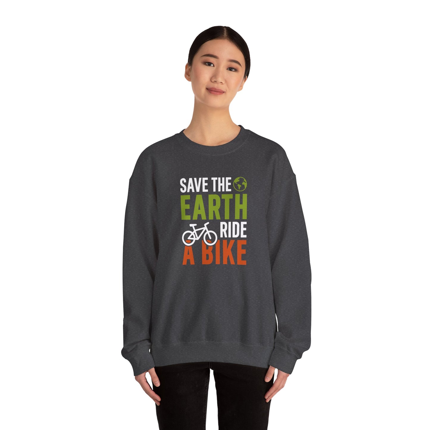 Save The Earth Ride A Bike Crewneck Sweatshirt