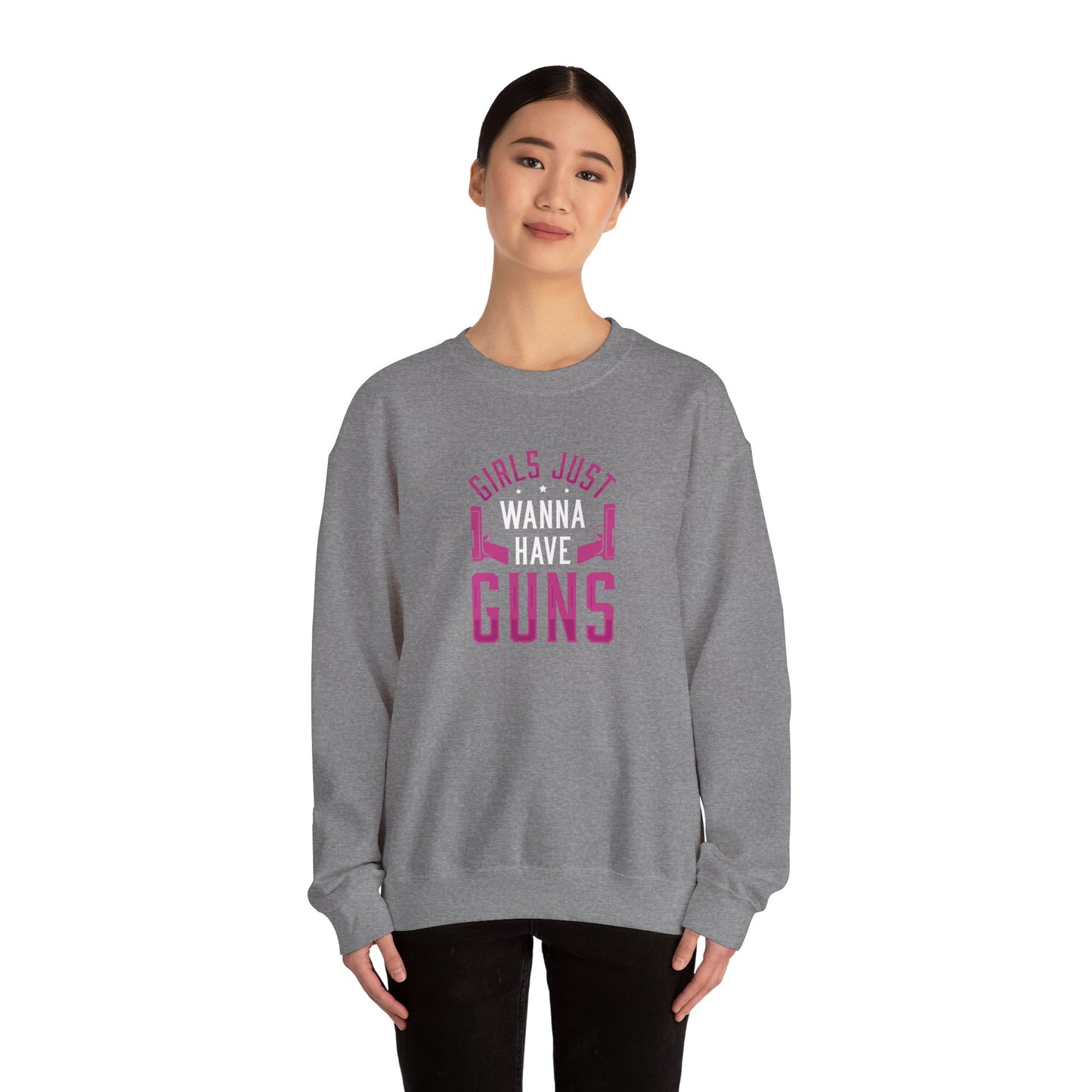 Girls Just Wanna Have Guns Crewneck Sweatshirt