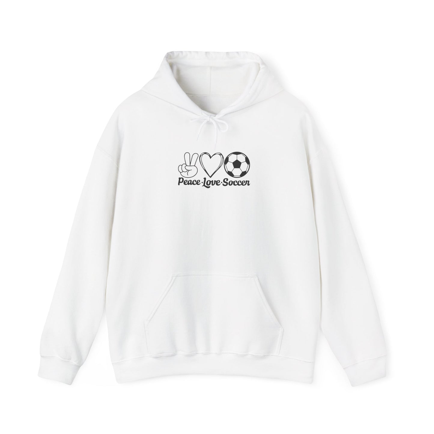 Peace Love Soccer Hooded Sweatshirt