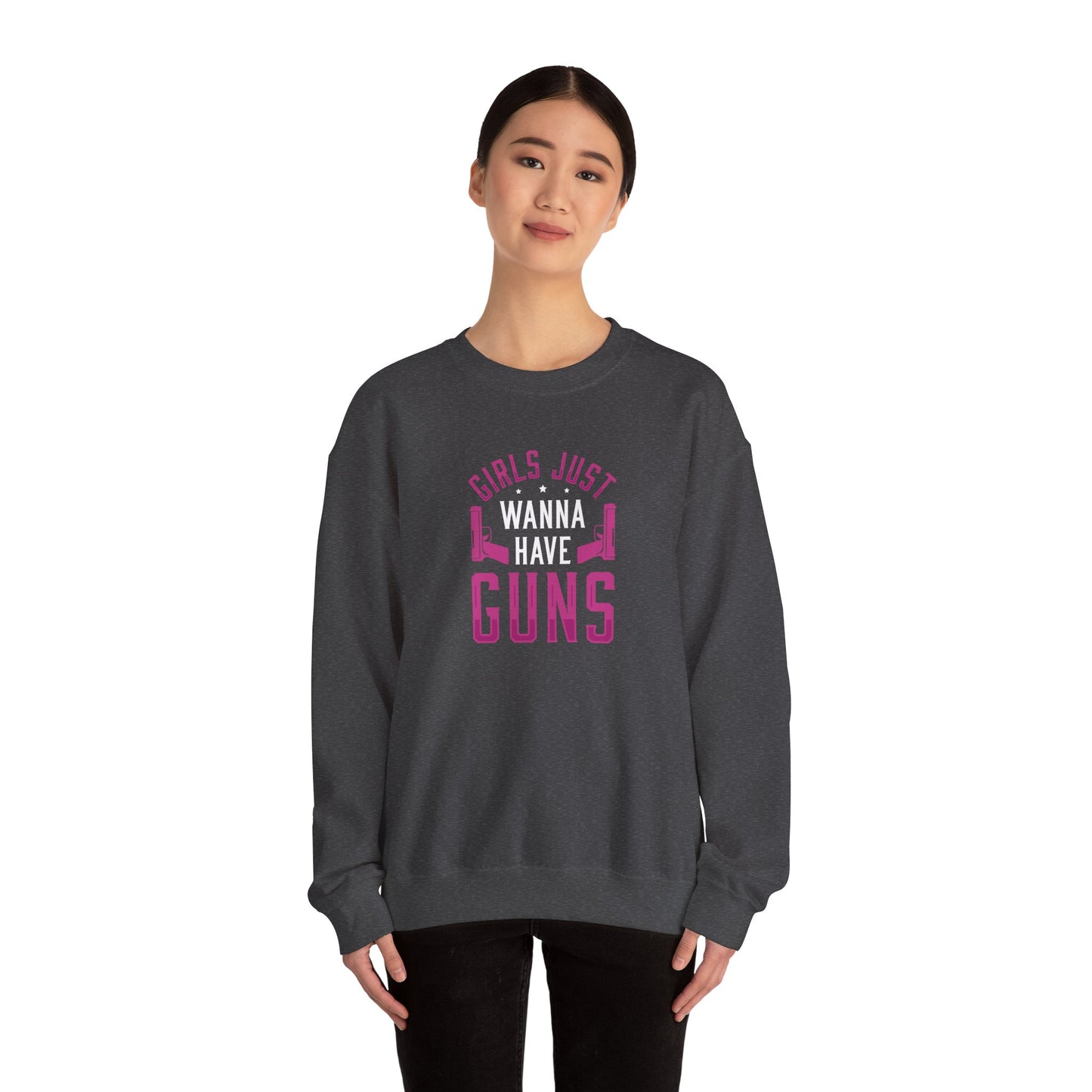Girls Just Wanna Have Guns Crewneck Sweatshirt