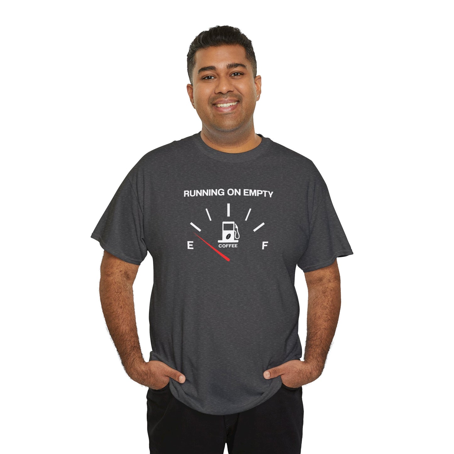 Empty Fuel Coffee T-Shirt unny Caffeine Lovers Shirt, Low Energy Coffee Tee for Morning People, Coffee Addict Graphic Tee