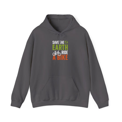 Save The Earth Ride A Bike Hooded Sweatshirt