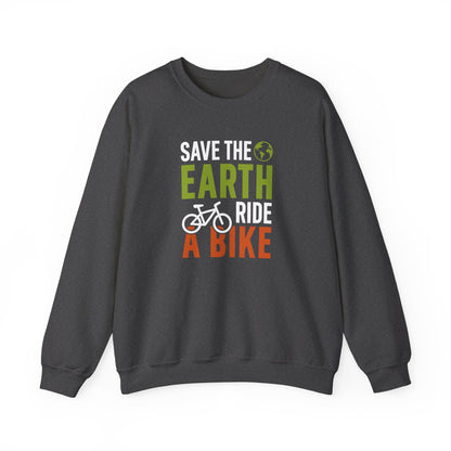 Save The Earth Ride A Bike Crewneck Sweatshirt