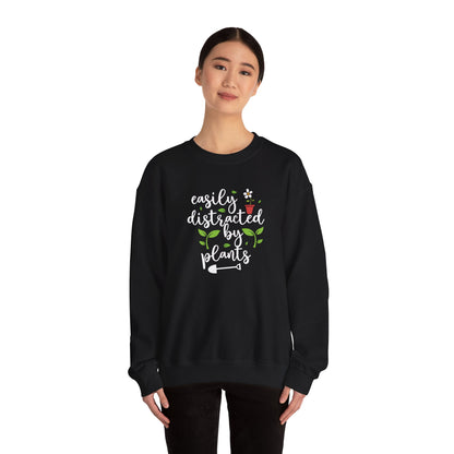 Easily Distracted By Plants Crewneck Sweatshirt