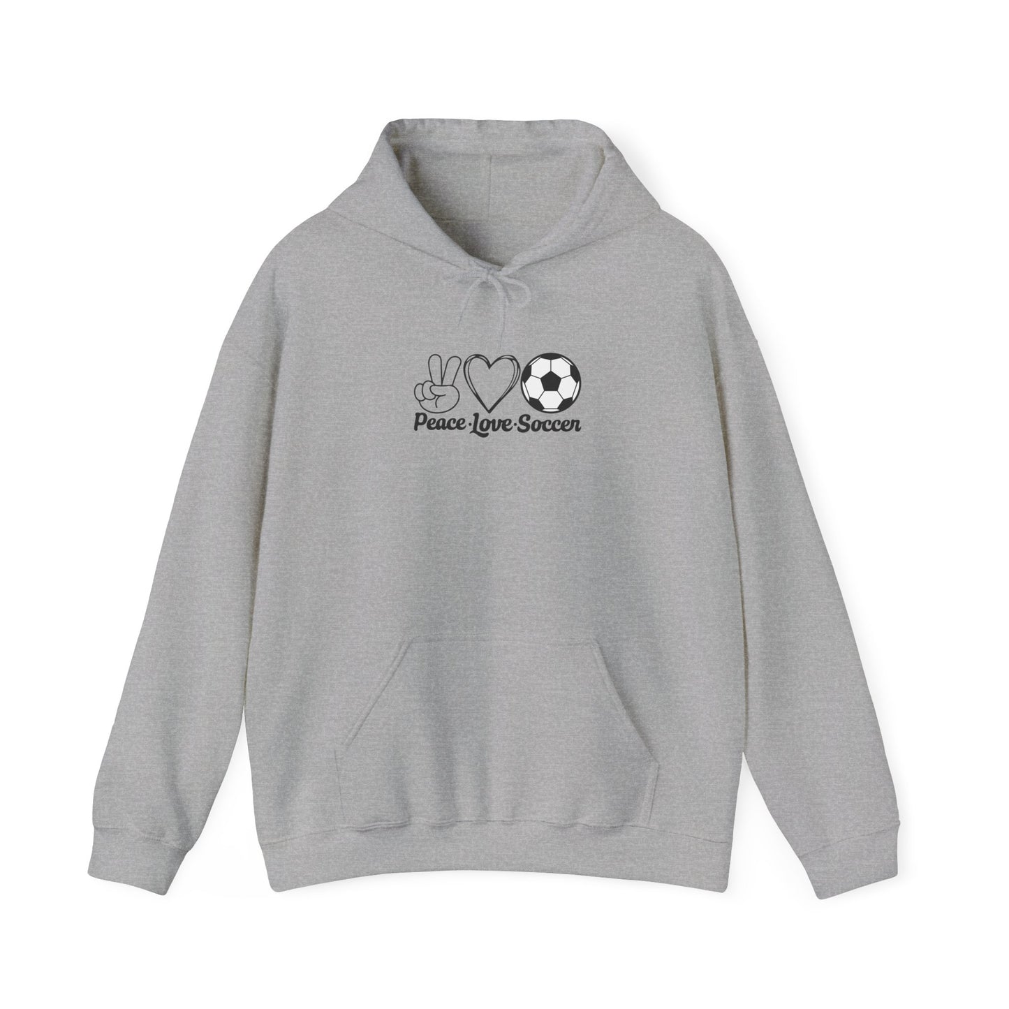 Peace Love Soccer Hooded Sweatshirt
