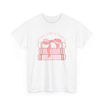 Book Lover Tee - I Like Them Thick Stack of Books Book Lover T-Shirt