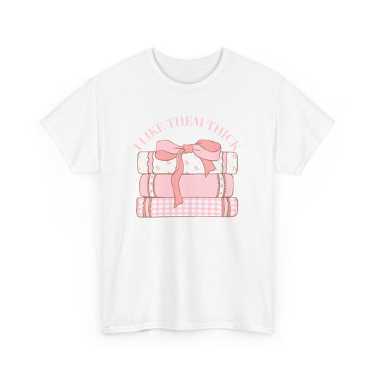Book Lover Tee - I Like Them Thick Stack of Books Book Lover T-Shirt
