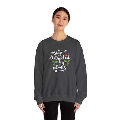 Easily Distracted By Plants Crewneck Sweatshirt
