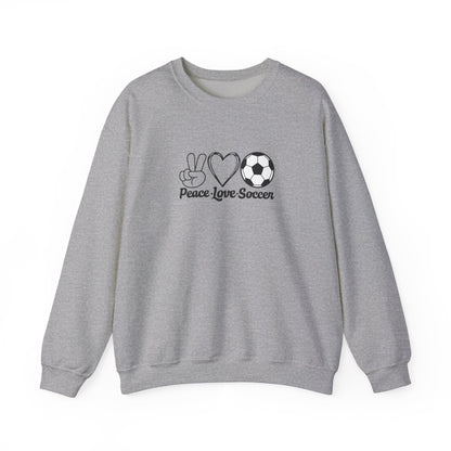 Peace Love Soccer Crewneck Sweatshirt