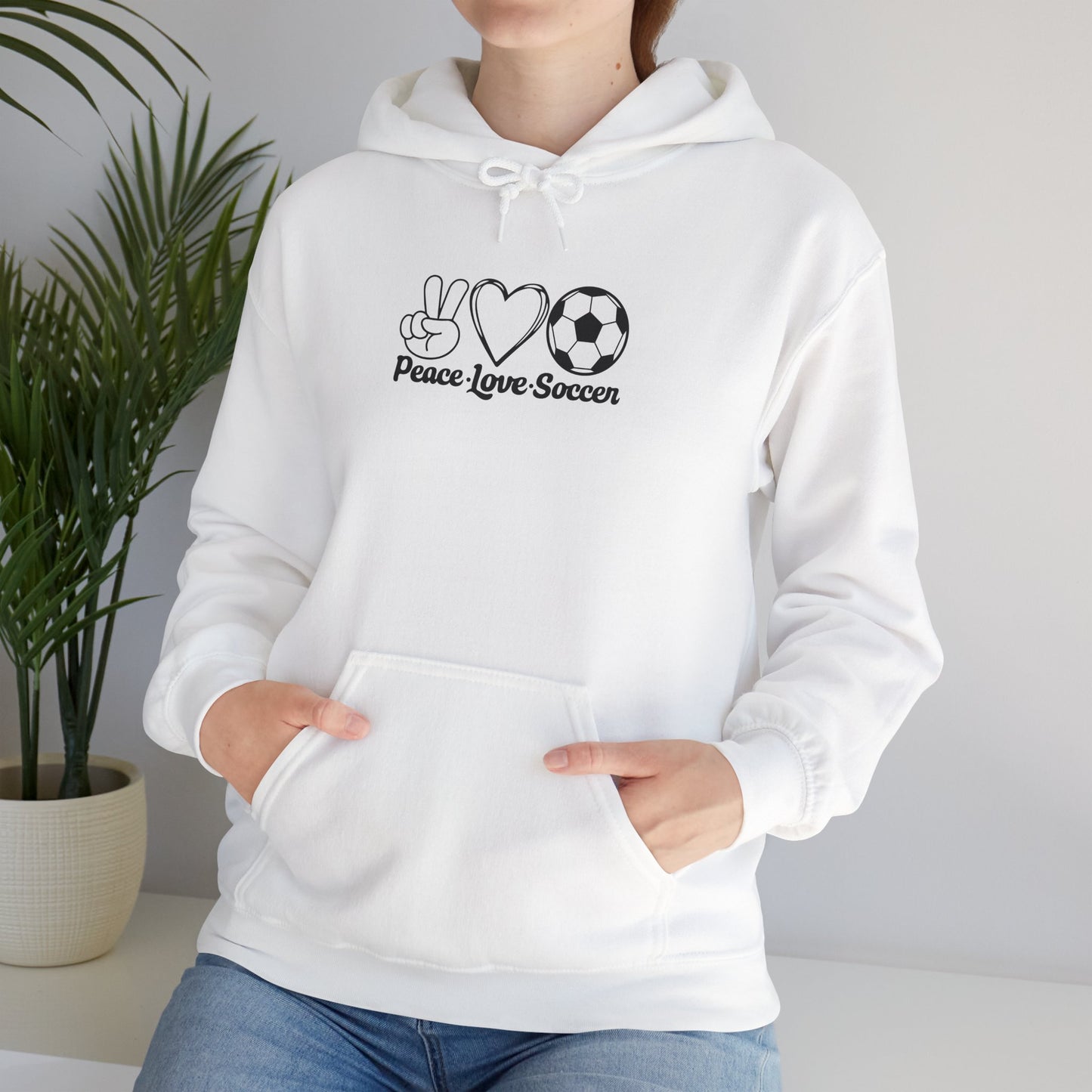 Peace Love Soccer Hooded Sweatshirt