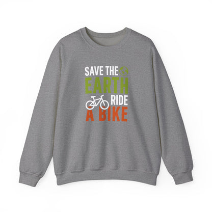 Save The Earth Ride A Bike Crewneck Sweatshirt