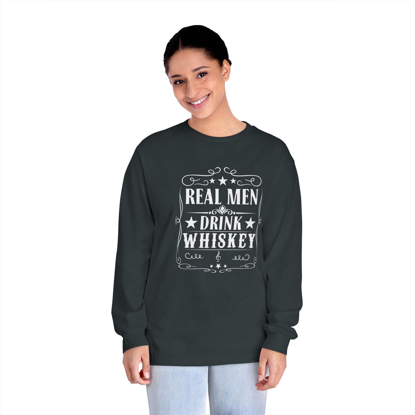 Real Men Drink Whiskey Crewneck Sweatshirt