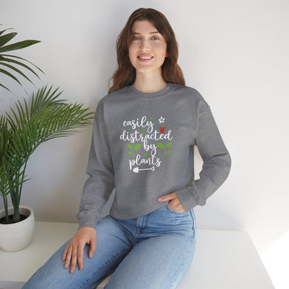 Easily Distracted By Plants Crewneck Sweatshirt