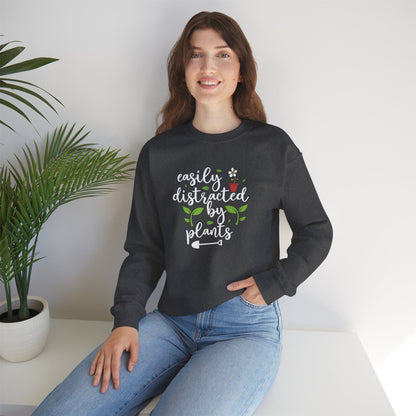 Easily Distracted By Plants Crewneck Sweatshirt