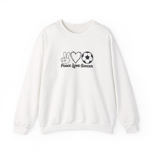 Peace Love Soccer Crewneck Sweatshirt