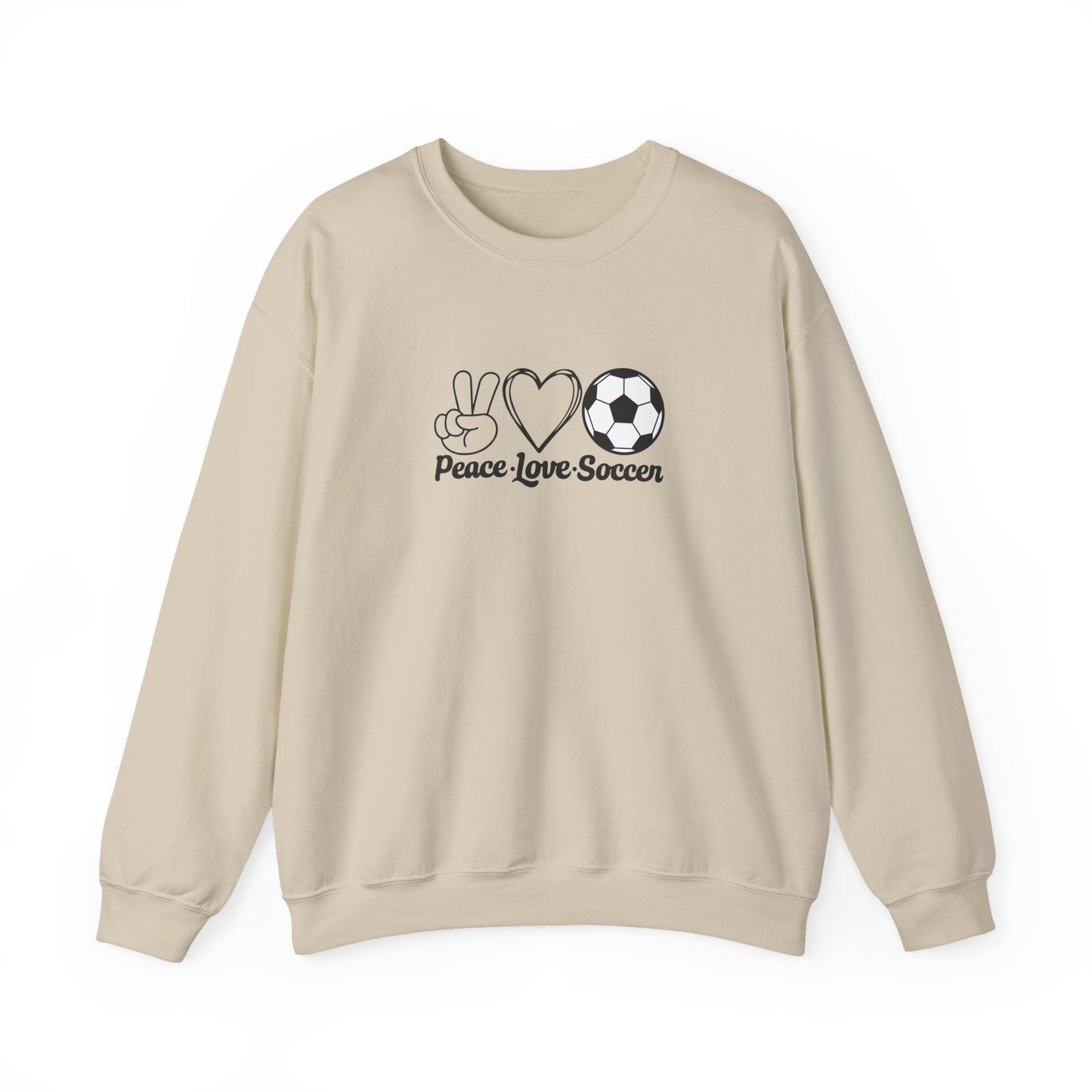 Peace Love Soccer Crewneck Sweatshirt