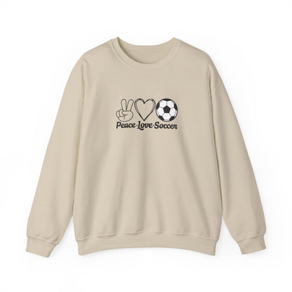 Peace Love Soccer Crewneck Sweatshirt