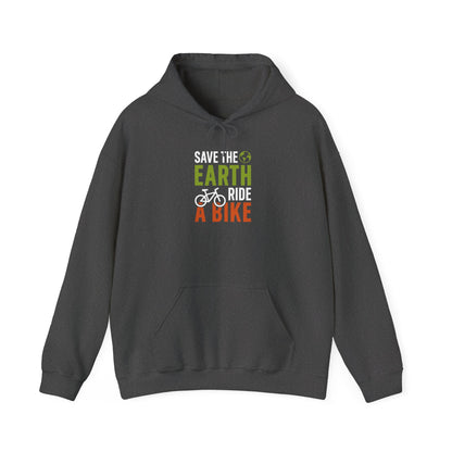 Save The Earth Ride A Bike Hooded Sweatshirt