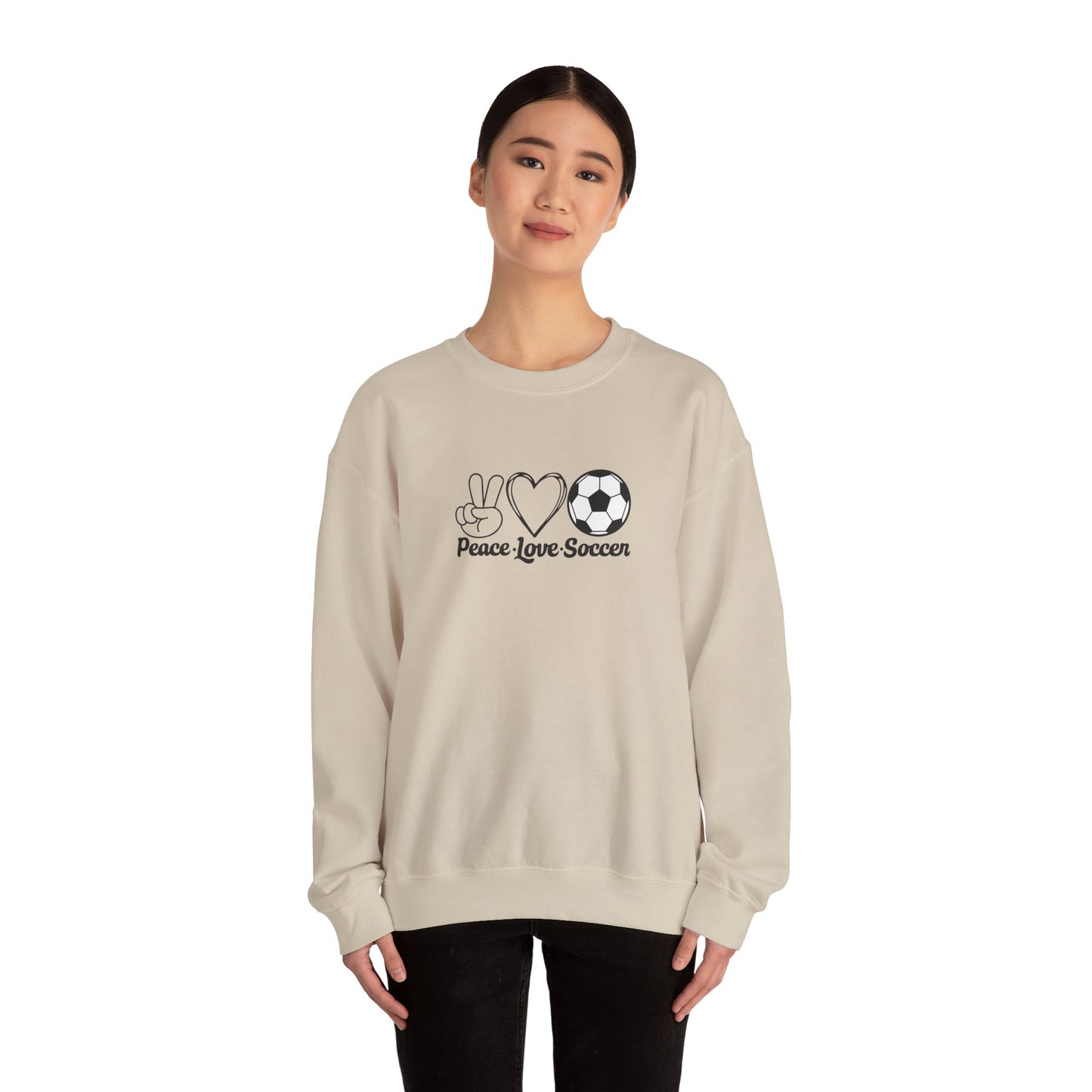 Peace Love Soccer Crewneck Sweatshirt
