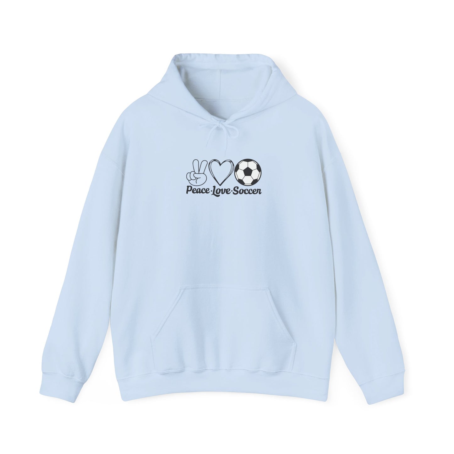 Peace Love Soccer Hooded Sweatshirt