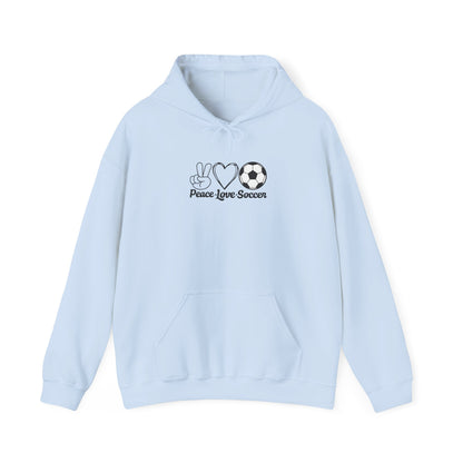 Peace Love Soccer Hooded Sweatshirt