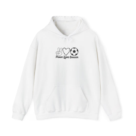 Peace Love Soccer Hooded Sweatshirt