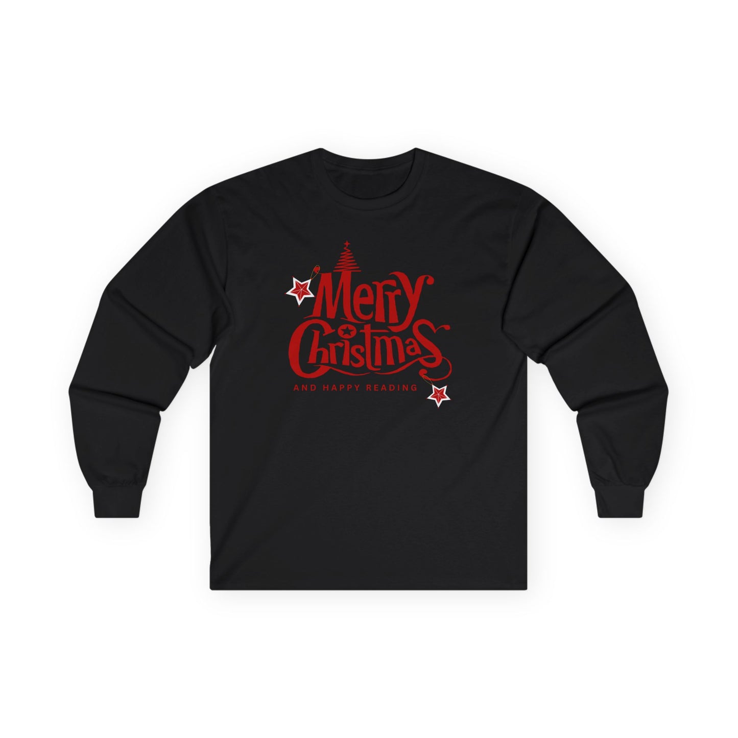 Merry Christmas Happy Reading Ultra Cotton Long Sleeve T Shirt