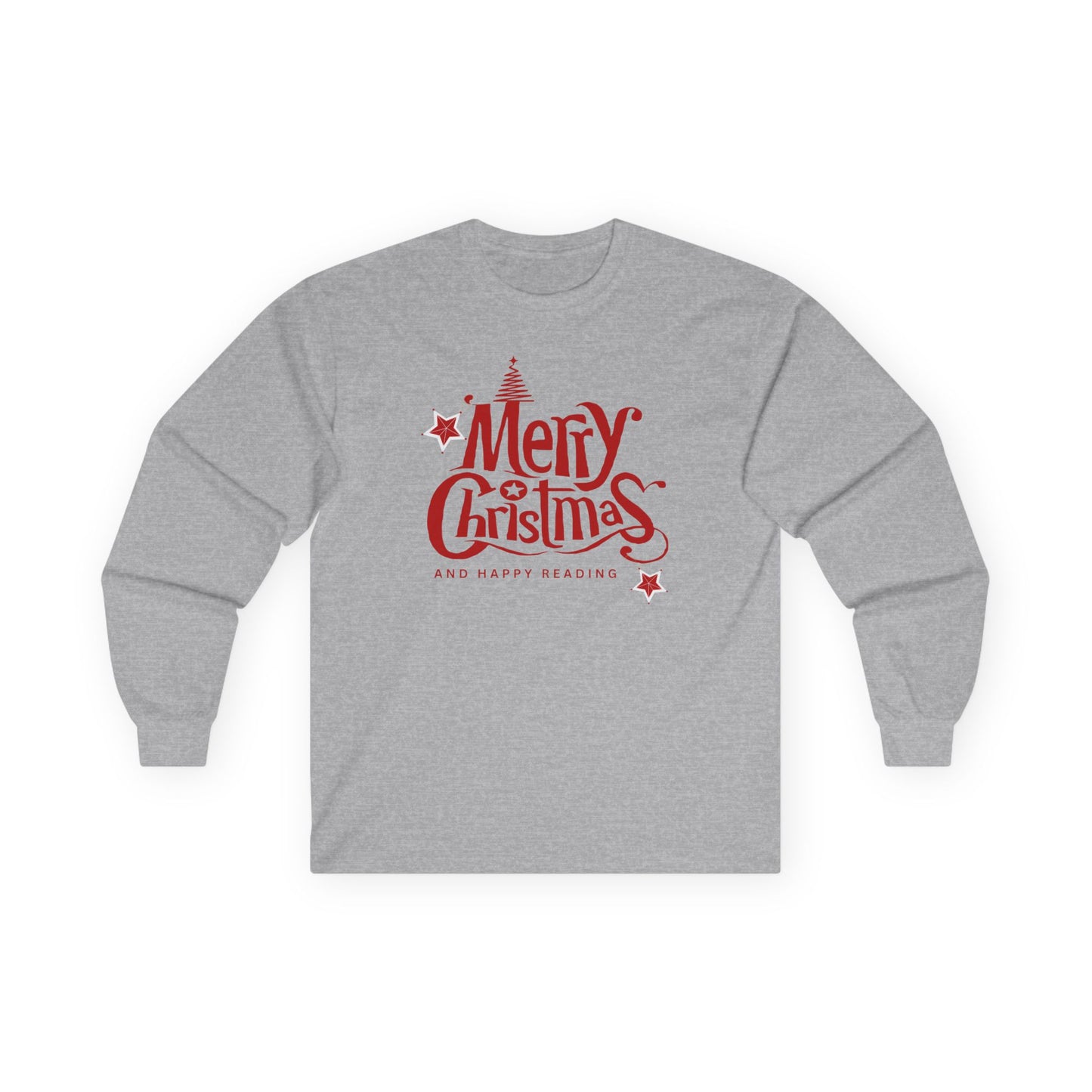 Merry Christmas Happy Reading Ultra Cotton Long Sleeve T Shirt