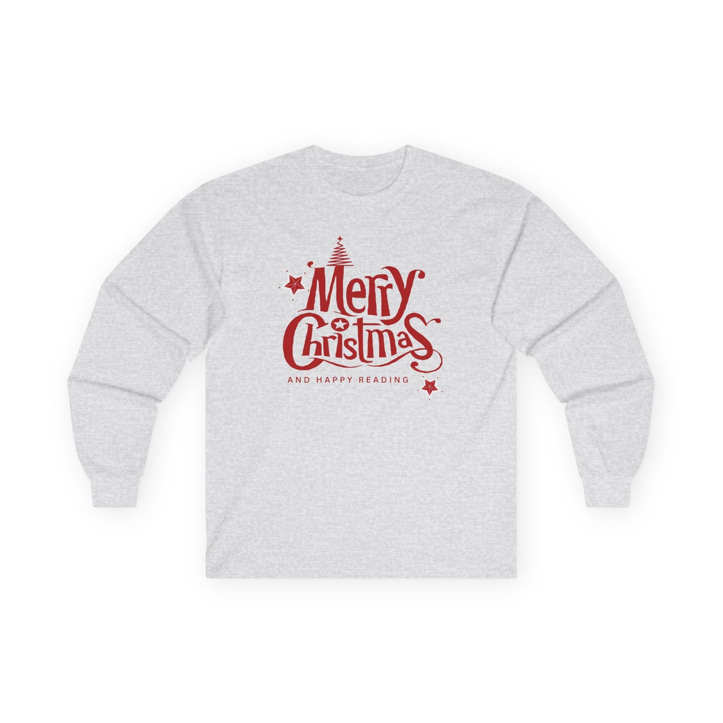 Merry Christmas Happy Reading Ultra Cotton Long Sleeve T Shirt
